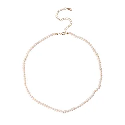Daidan Joyeria De Plata Ley 925 Collar Pearl Necklaces Natural Tiny Pearl Choker Silver Pearl Chain Necklace
