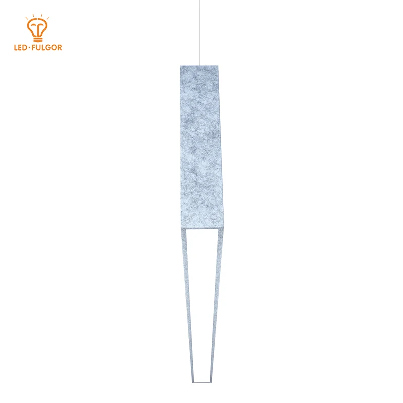 100% polyester sound absorbing NRC 0.85 Fireproof Acoustic office lighting hanging linear