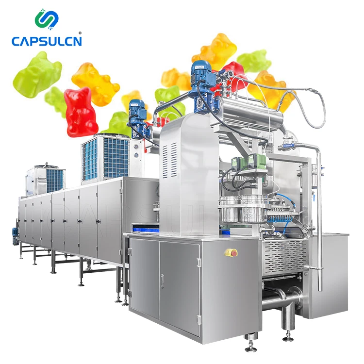 GD300 300kg/h Fully Auto Automatic Gelatin Gummy Bear Machine Vitamins Gummies Candy Production Machine