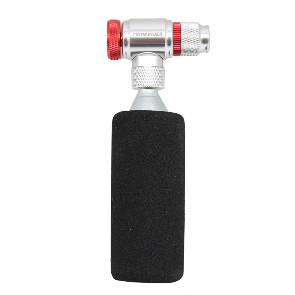 
ThinkRider Bicycle Portable Air CO2 Inflator With Insulated Sleeve No CO2 Cartridge Included Mini CO2 Pump For Road MTB Bike 