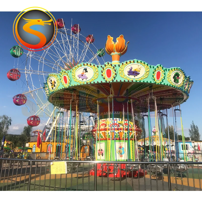 Outdoor Rides Exciting Park 36 Seats Shaking Head Flying Chair Rides for Sale