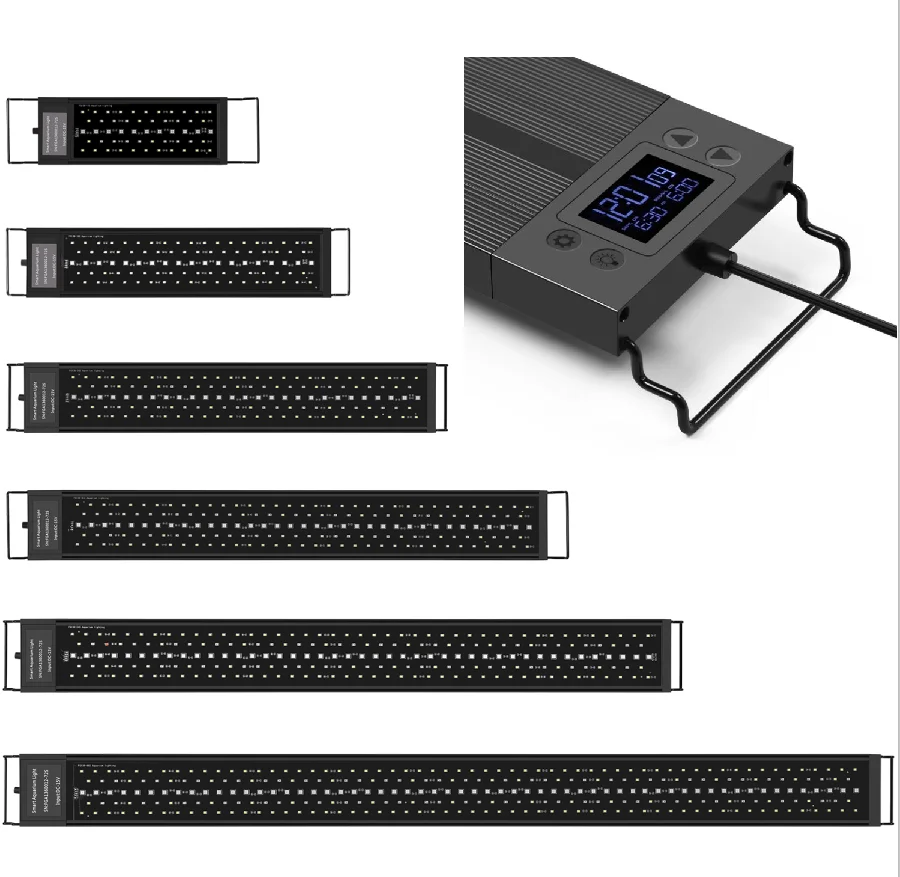 
12-18inch Auto On Off Timer Full Spectrum 18w Led Aquarium Light for Plant Glow aquarium Light 