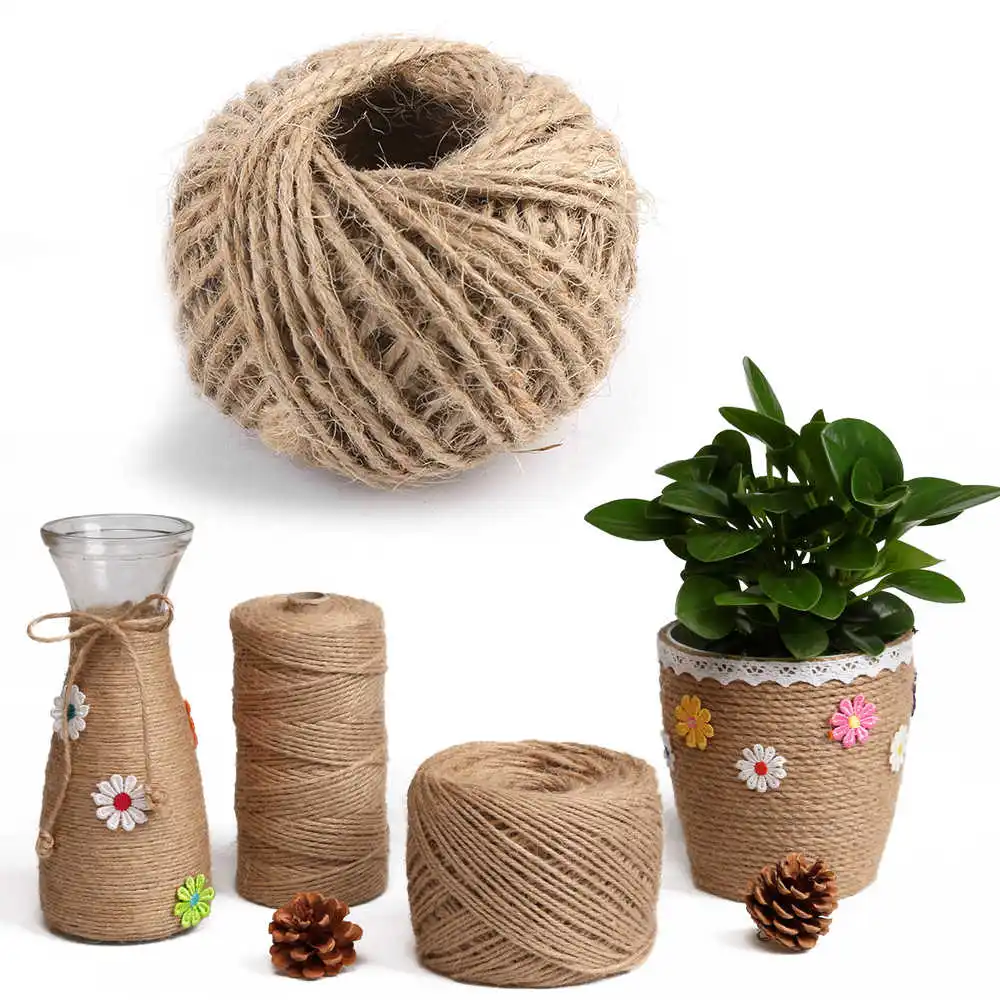 
Factory direct 100% hemp rope 3 strands hemp ball creative handmade DIY woven rope 