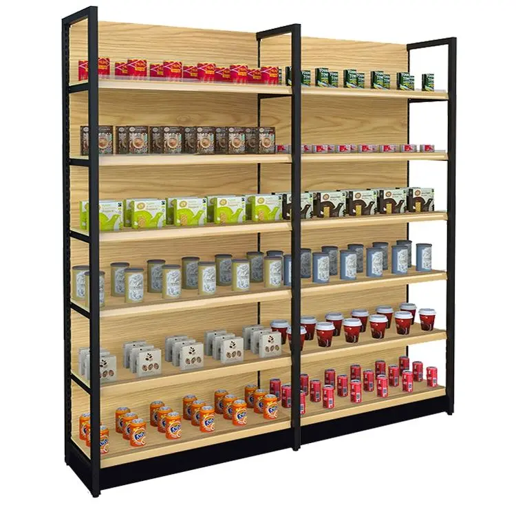 Gondola Shelving Wooden Pharmacy Decoration Shelves For Medicine Shop