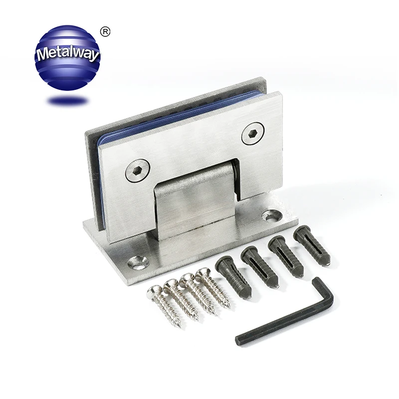 Wall to glass 90 degree stainless steel frameless shower glass door hinges shower hinge for shower door