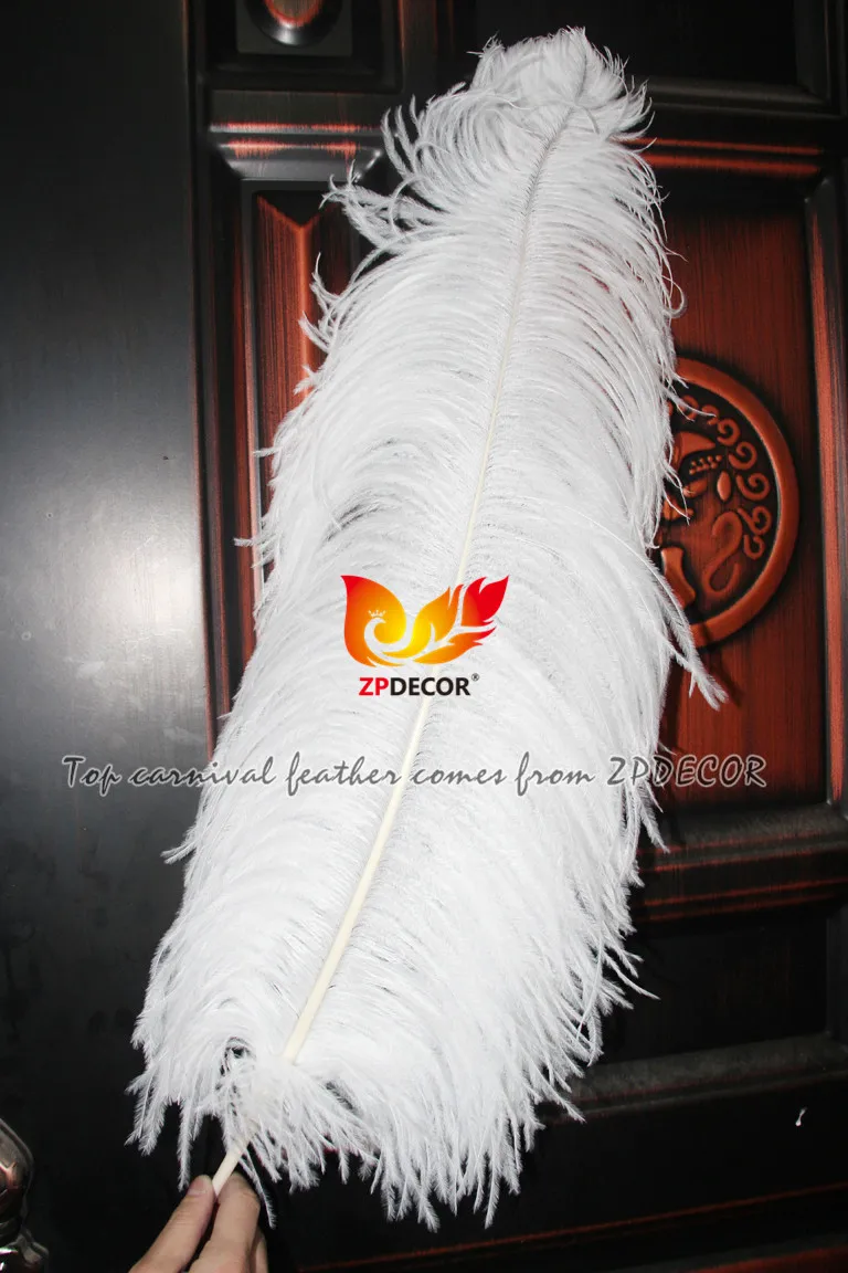 Leading Supplier from ZPDECOR Factory Wholesale Large Size 70-75 cm White Ostrich Feather for Carnival Design