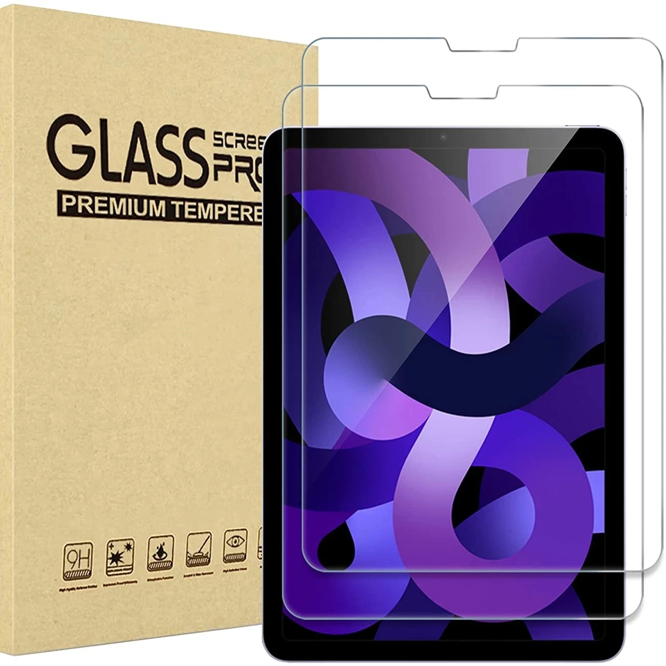2Pack Amazon Hot Selling Tempered Glass Screen Protector For Apple Ipad Air 5 2022 ipad 10 10.9 inch Air 4 PRO 11 Tempered Film