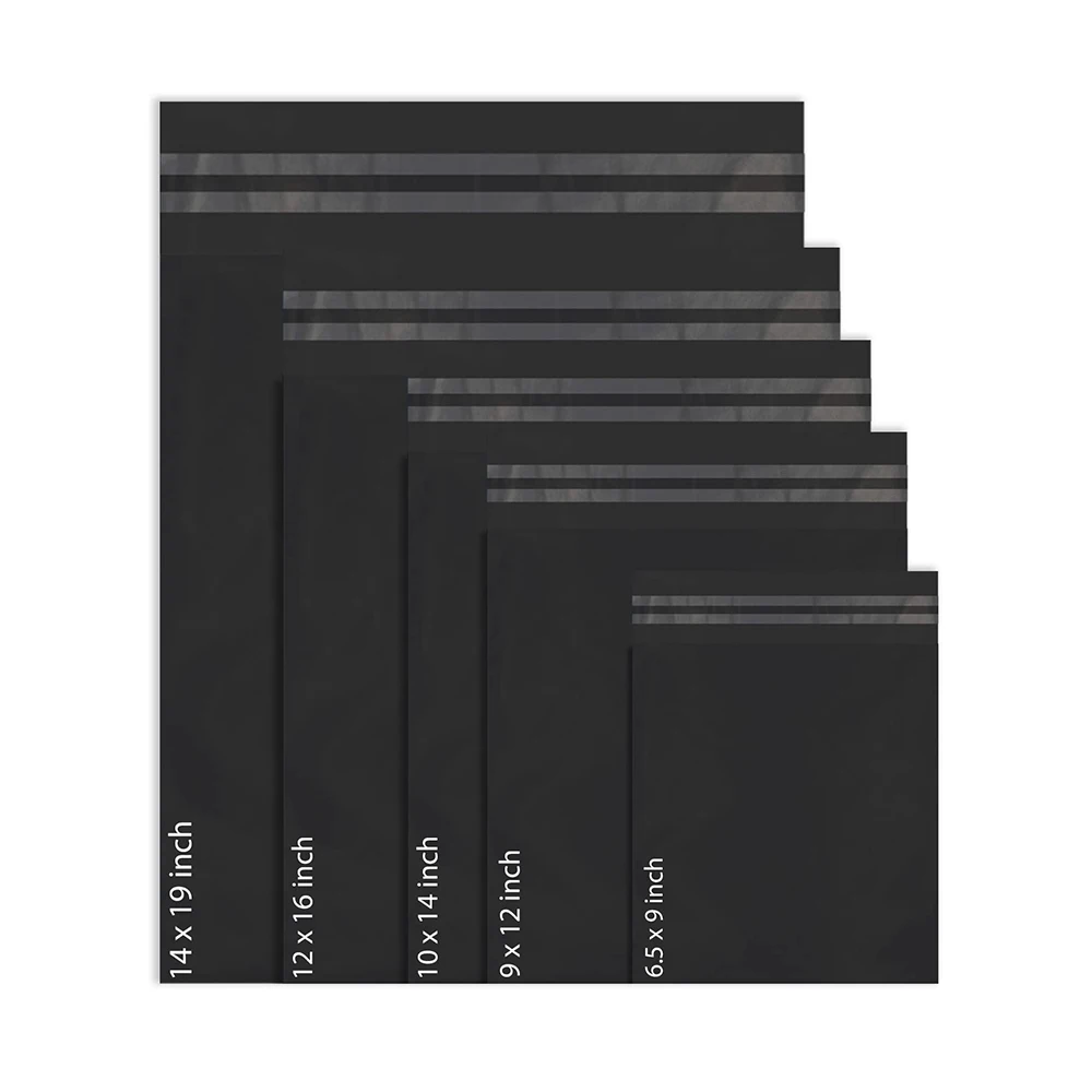 Courier Bags Theme Poly Mailers Clothes Shipping Package Envelope Mailer Christmas Custom Logo Printed Express Recycled Black