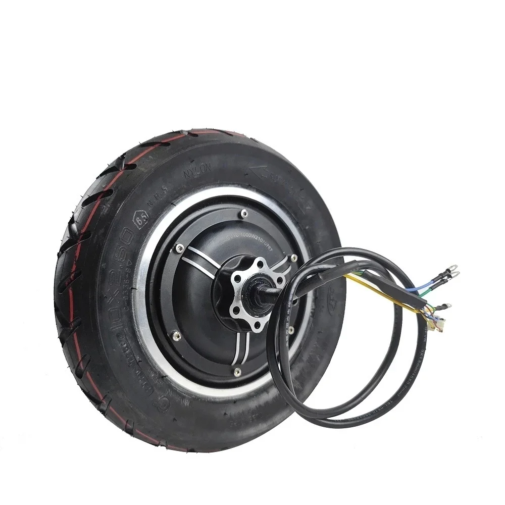 65km/h road tyre 10inch 48V 1000W dc motor brushless gearless hub motor for electric bicycle e-sooter