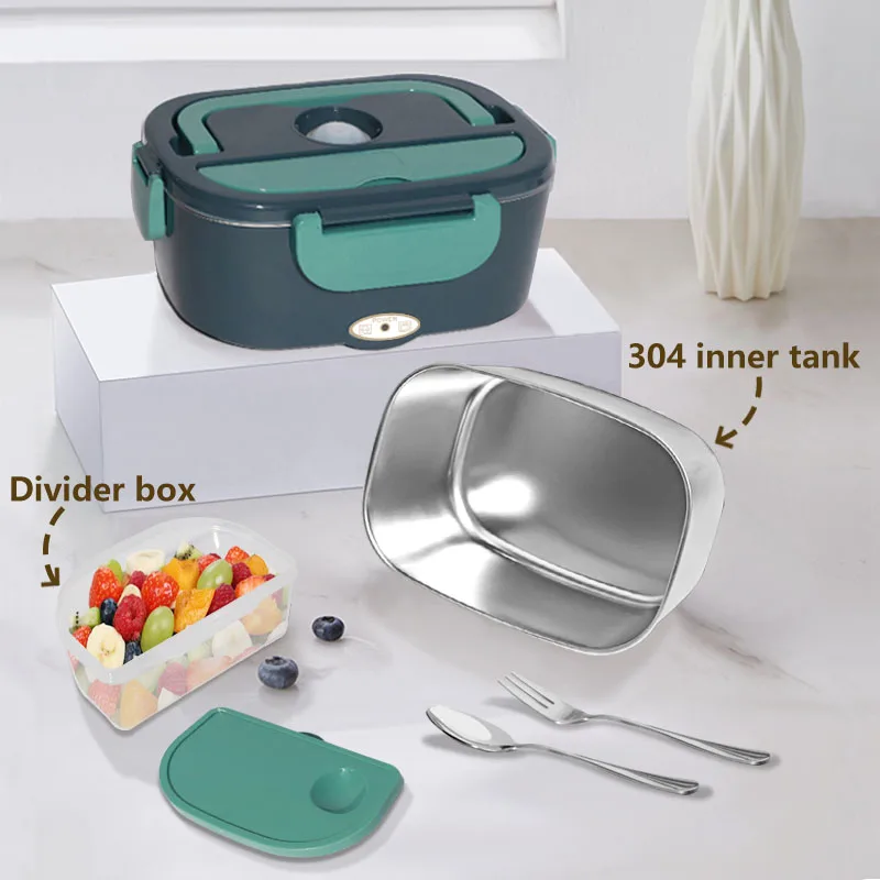High Quality Portable 2-in-1 Electric Lunch Boxes for Car Truck Home Office Insulated to Keep Food Warm
