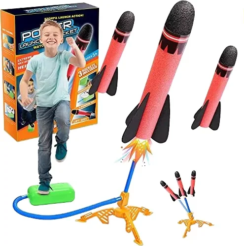 Factory Price jumping toy flying toys Eva Foam Pedal Rocket outdoor game trample skyrocket emitter launch
