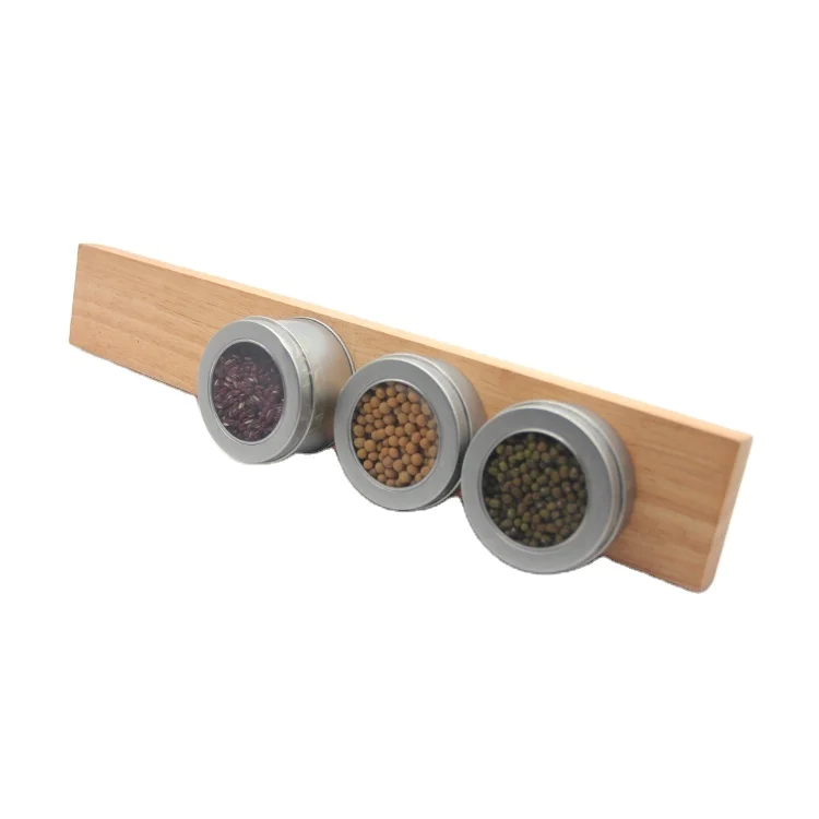 
 Высокопроизводительная магнитная полоса для ножей из нержавеющей стали, резиновый магнитный держатель для ножей, деревянный держатель для хранения на кухне  