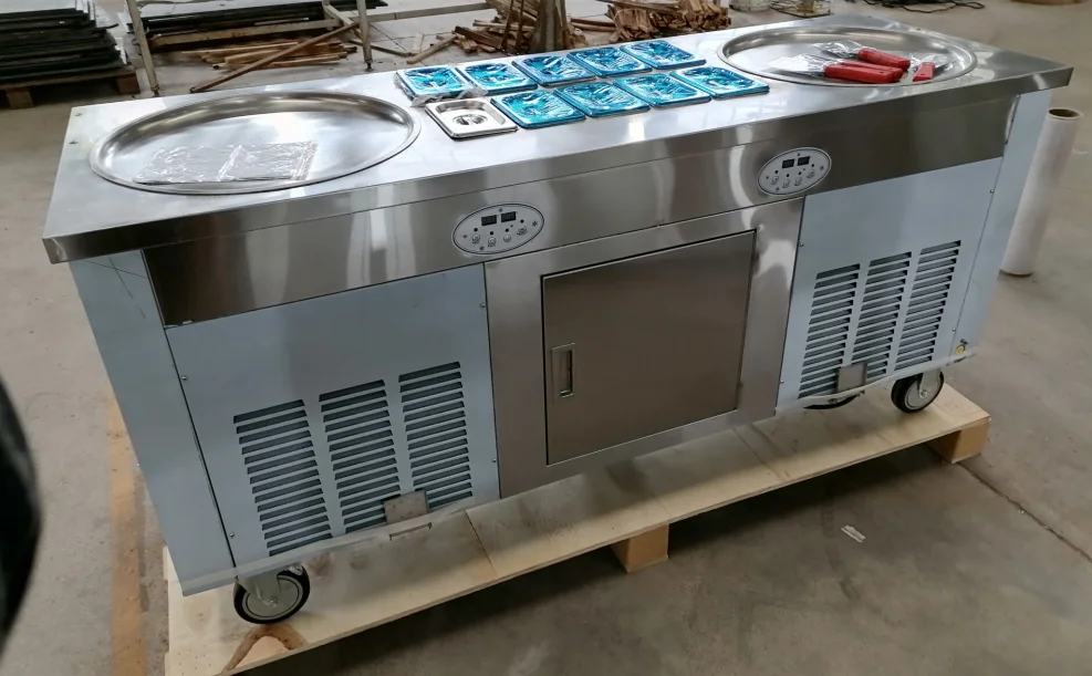 Дешевая цена! Большая машина для производства мороженого 10 бочек + 2 кастрюли жареного йогурта HJ-A10A