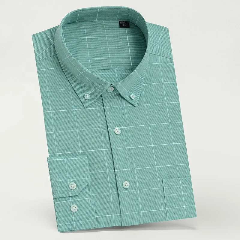 Soft and Breathable Mens Clothing Winter 100% Cotton Vintage Plaid Shirt Turkey