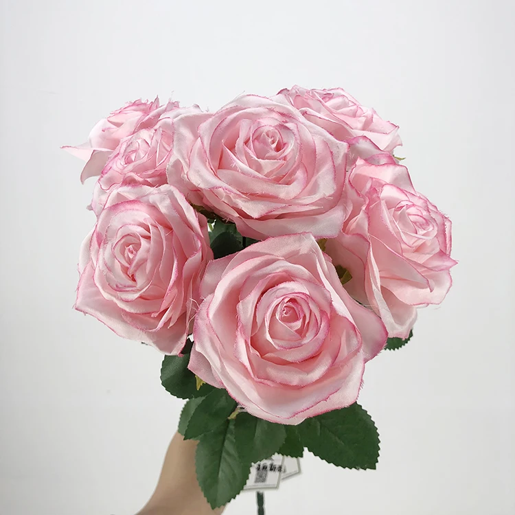 K-0568 In Stock HOT Sale Rose Silk Peony Bouquet Artificial Flowers Cheap Flowers for Home Wedding Decorative Flowers