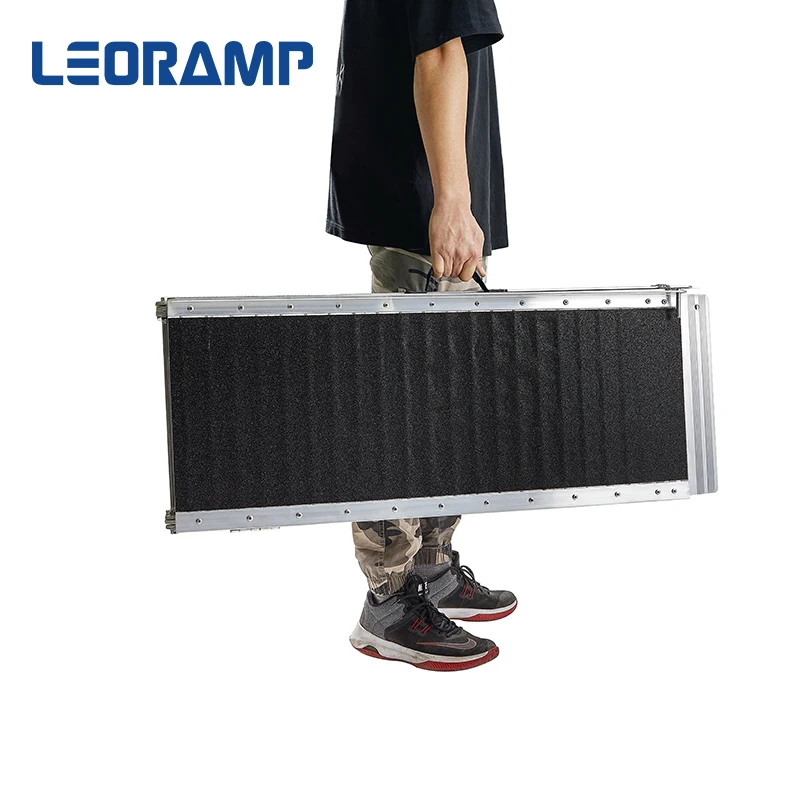 Portable threshold ramp wheelchair access ramp for stairs