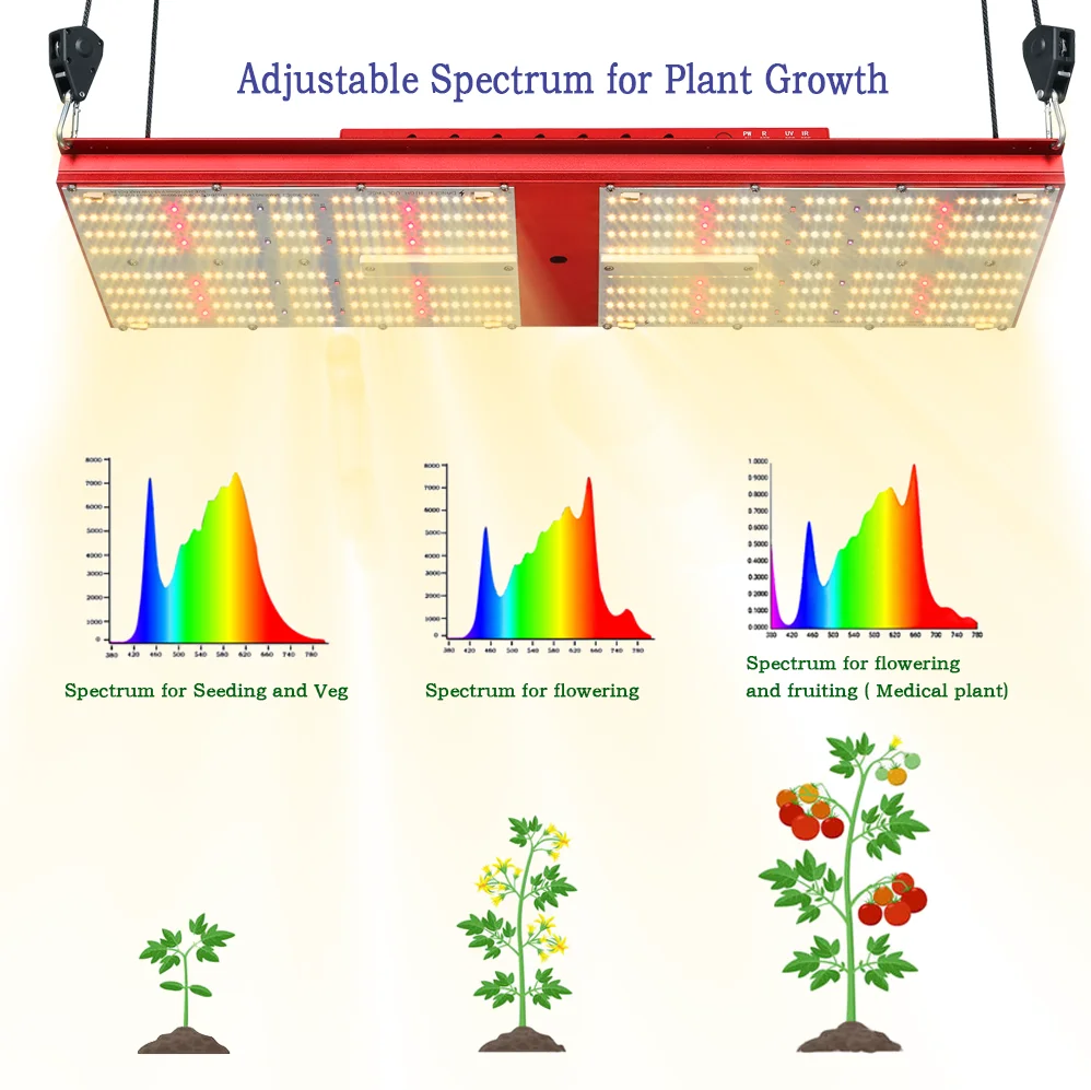 California latest generation bava green red color full cycle uv ir lm301h 2.6umol/j 240w led grow light for horticulture