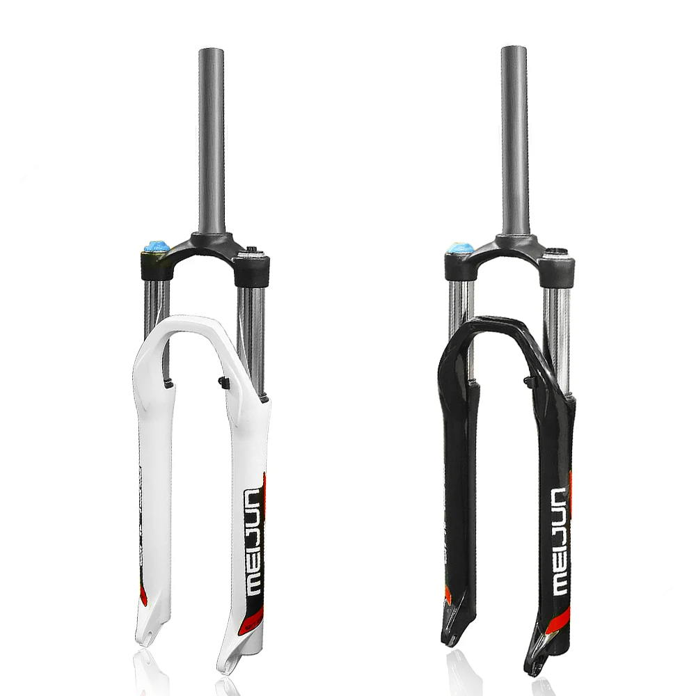 
MEIJUN 27.5 inch Mountain Bike Aluminum Alloy Bicycle Fork Wire-Controlled Hydraulic Shock Absorber Oil Spring Front Fork 