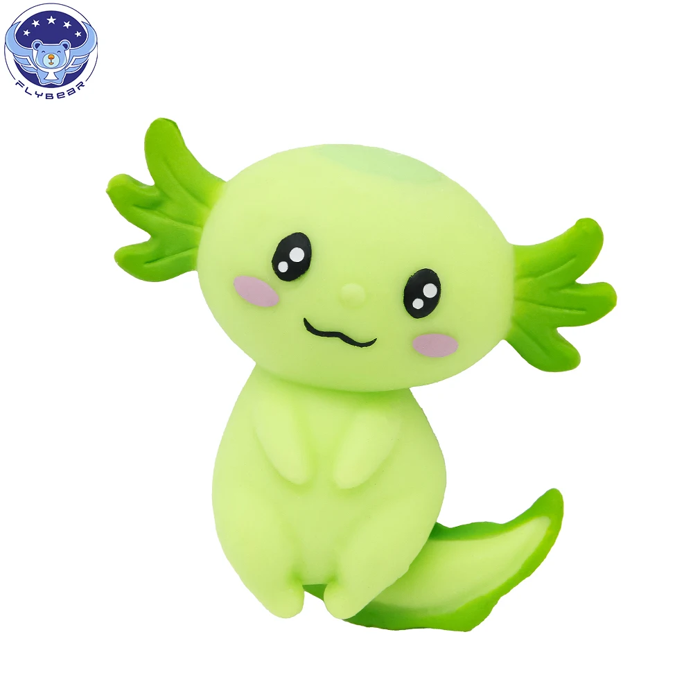 Axolotl TPR Stress Relief Stress Mochi Soft Squishy Four ColorFunny Kawaii Axolotl Squishy Toy Squeeze Fidget Toys for Kids
