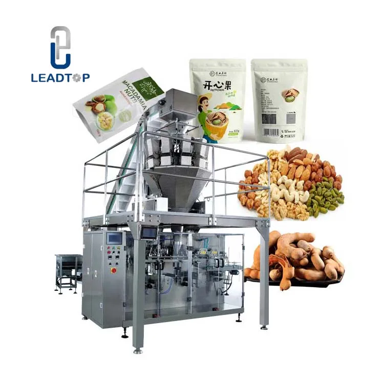 Automatic Padanmu Peanut Macadamia Nuts White Melon Seeds Weighing Packing Machine for stand up pouch bags
