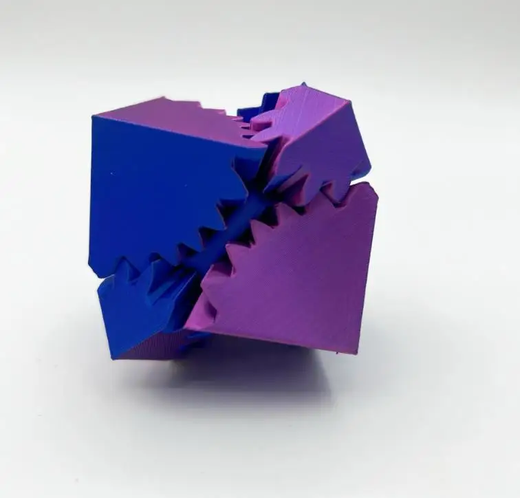 Hot sale relaxing hand-held relieve stress anxiety relief toys fidget cube 3d print fidget toy gear rotating cube ball