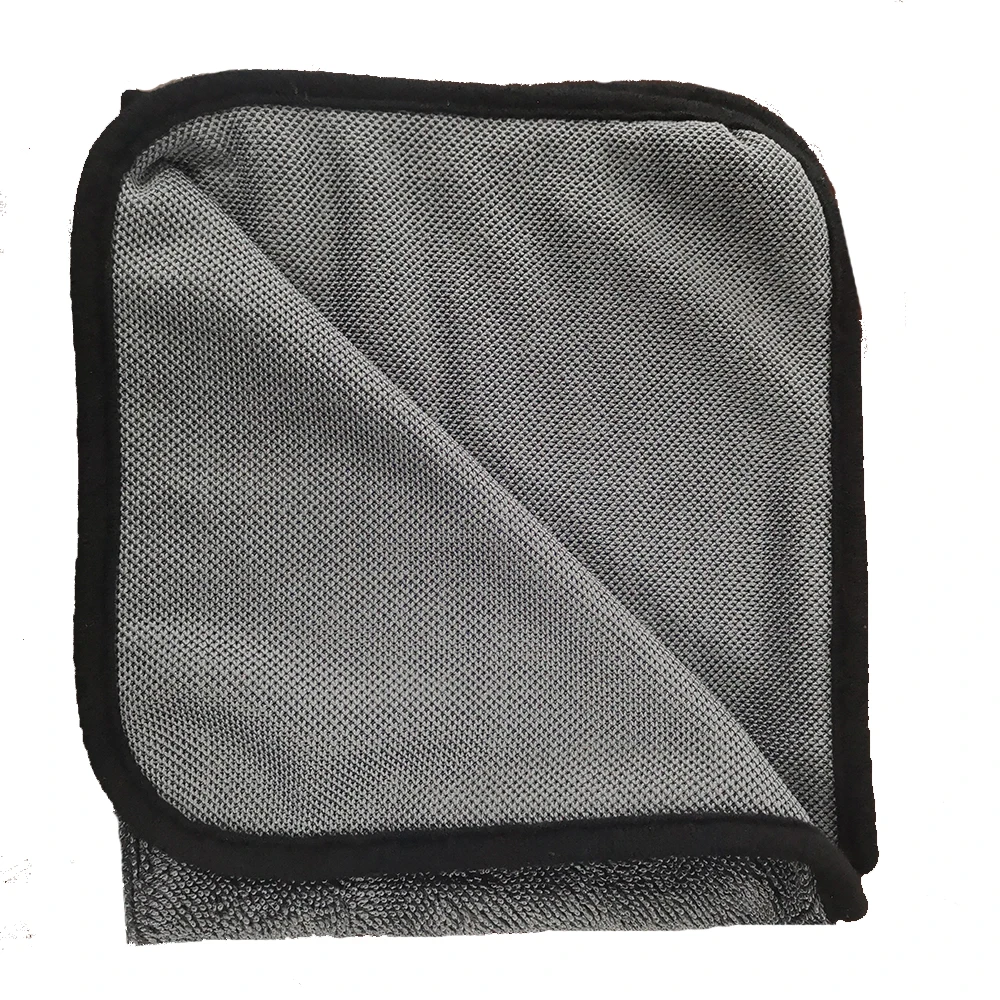 Gray Auto Detailing Premium 600 Gsm 24x36 Large Single Side Twist Microfiber Twisted Loop Drying Towel Micro Fibre Towel For Car