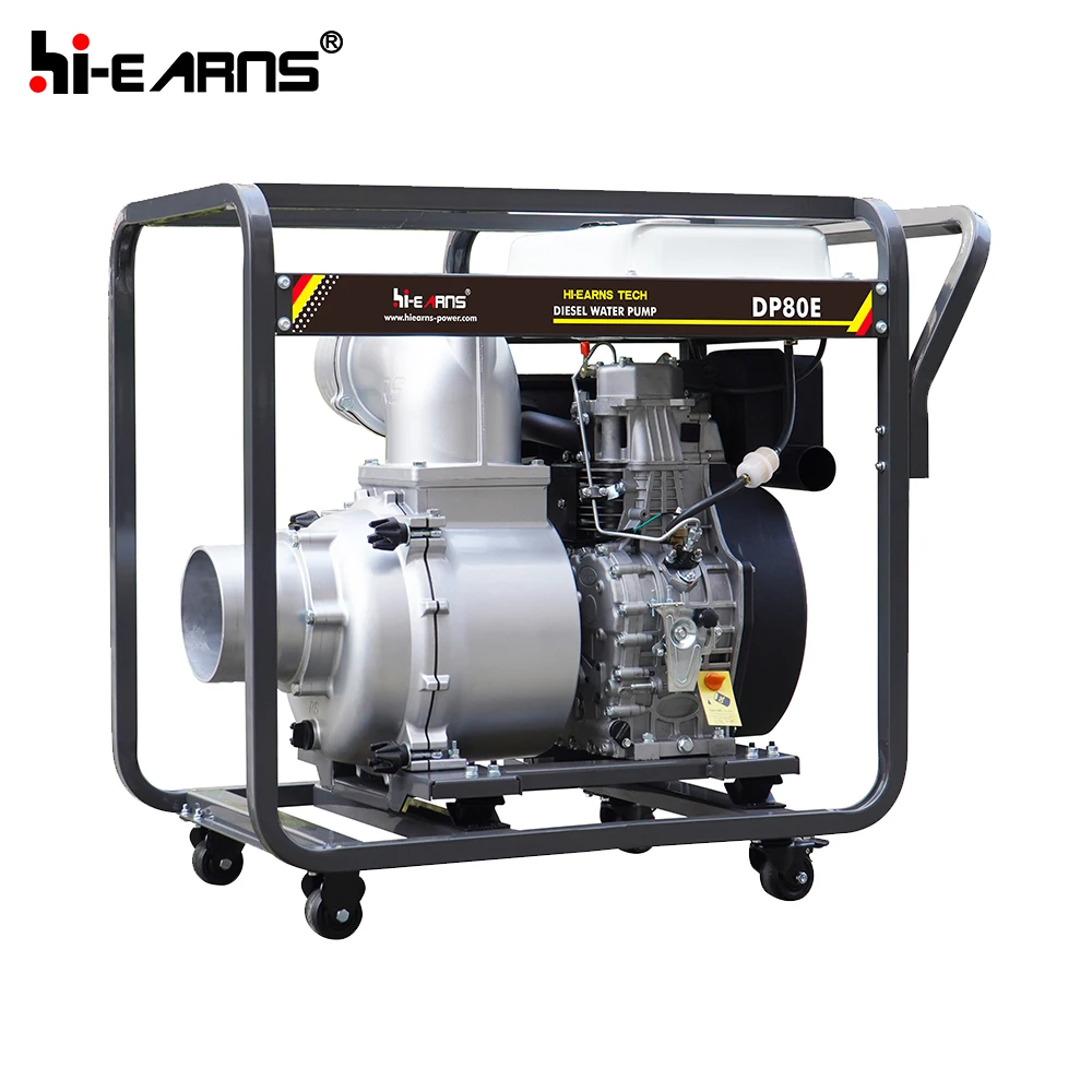 New water pump DP80E 8inch single cylinder motor centrifugal aluminum diesel water pump