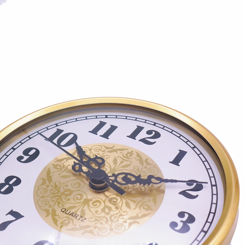 130mm metal clock insert with gold bezel and fancy aluminium arabic clock dial
