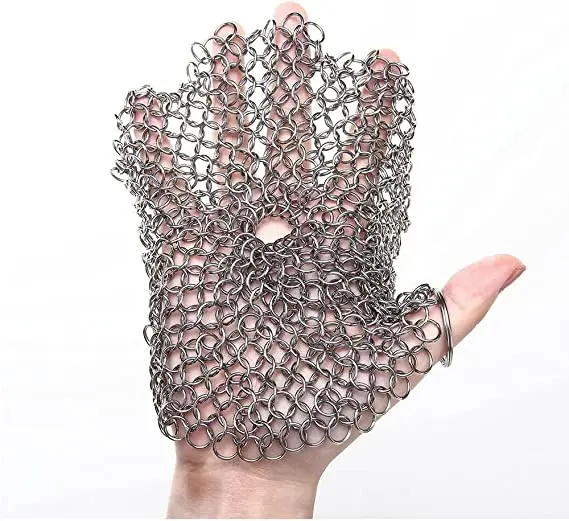 Скребок из нержавеющей стали Chainmail/чугунный очиститель/сковорода