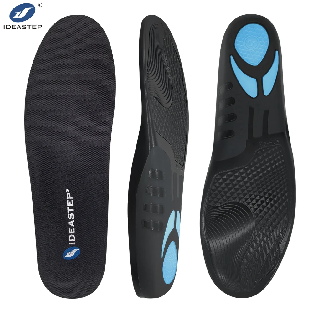 IDEASTEP High Repulsion Sandal Pu Foam Laminate Insole Flat Feet Super Soft 4d Orthopedic Arch Support Breathable Sport Insoles