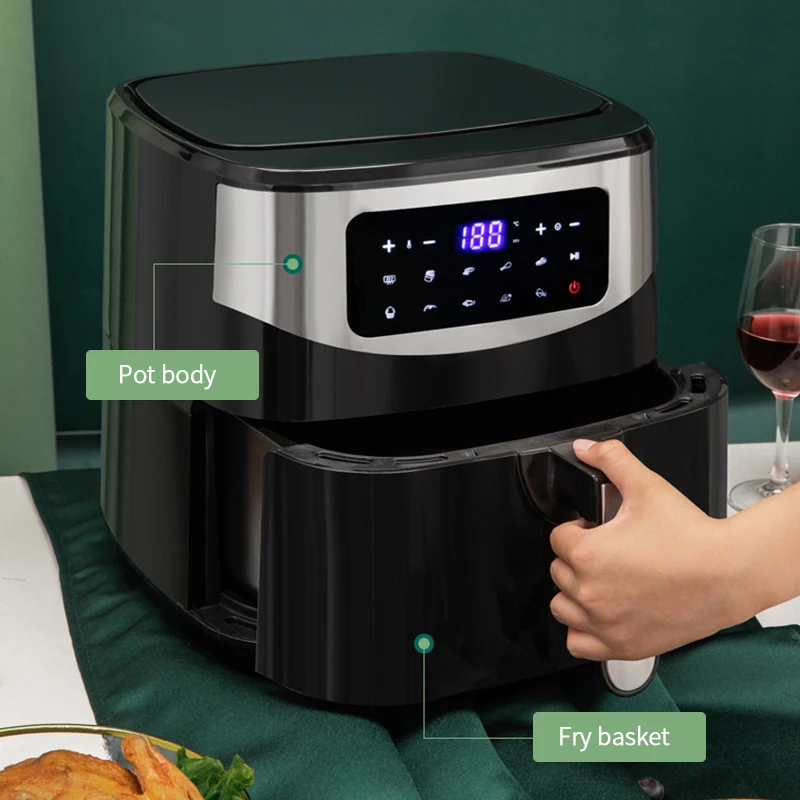 8L Newest air fryer without oil no oil air deep fryer kitchen appliance with rapid air circulation