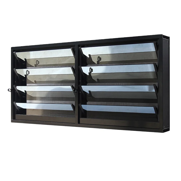 Adjustable glass aluminium louvre  windows  excellent ventilation window design