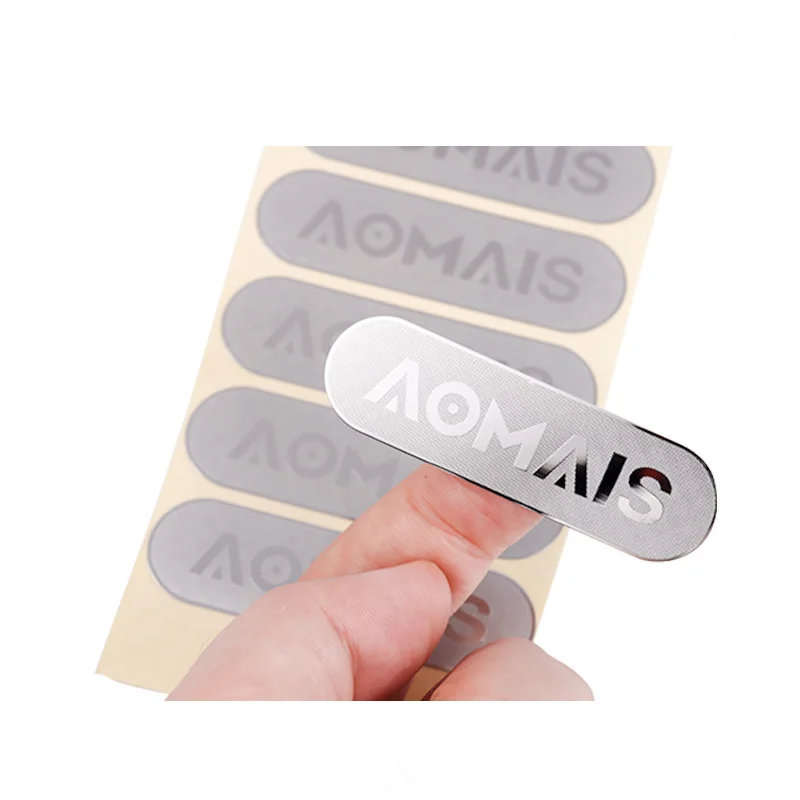 Metal 3D three-dimensional logo separation mark hollow word nickel mark self-adhesive label metal transfer sticker