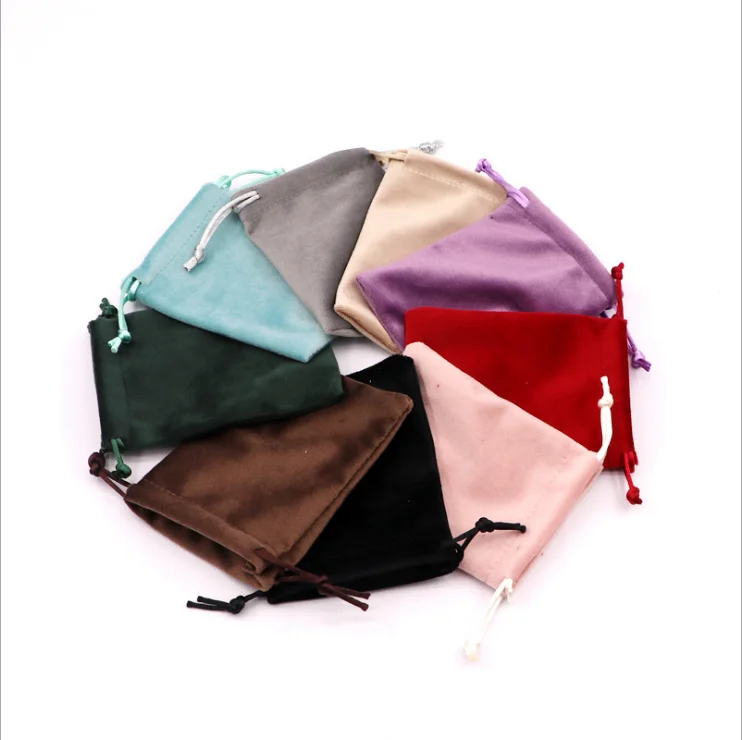 Small Velvet Cloth Jewelry Drawstring Bags Velvet Jewelry Pouches Candy Gift Bag for Jewelry Candy Small Gifts Christmas Wedding