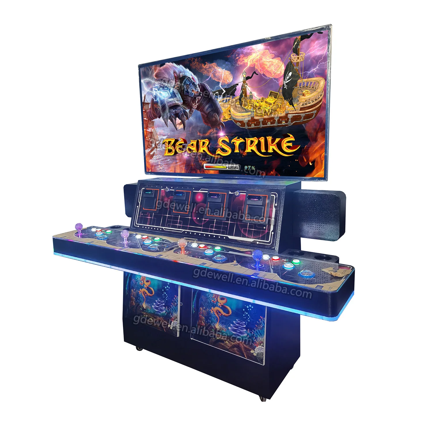 Factory Direct Supply 4 Player fish game machine Blackbeard fury fish table game for sale
