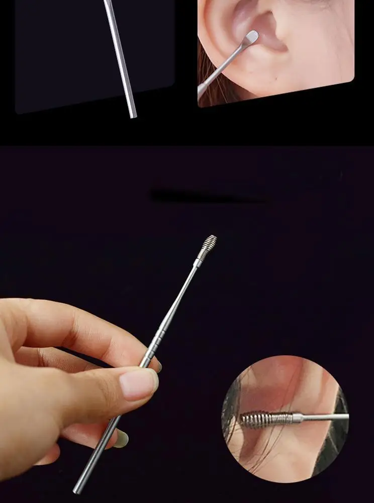 High-end Quality 8pcs  Beauty Personal Care  Ear Cleansing Tool Set Earpick  Ear Curette Ear Cleaner Wax Remover