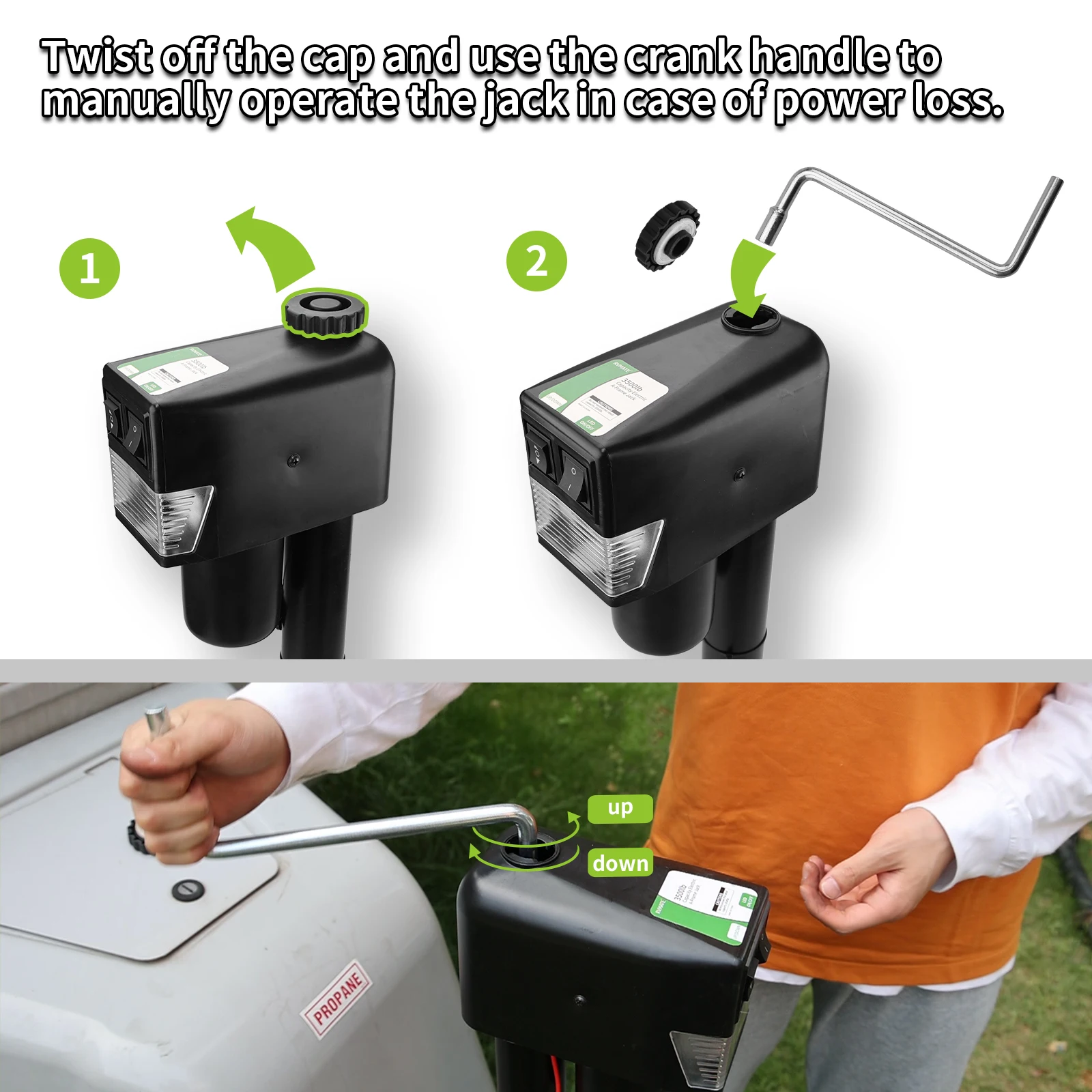 Electric A-Frame Trailer Jack  3500lbs Heavy Duty RV Electric Power Tongue Jack  for Camper Caravan Marine Accessories