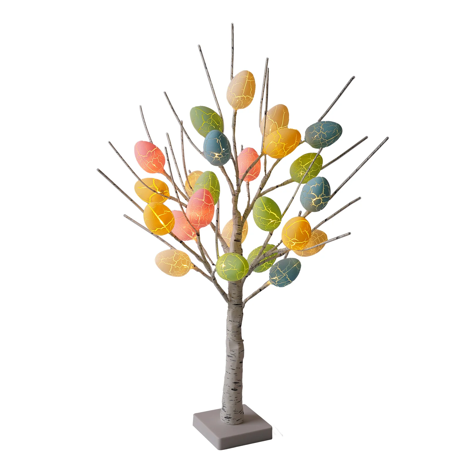 Light Up Easter Egg Tree Hanging Egg LED Light Tree LED Lights Easter Tree for Home Party Holiday Spring Decoration Easter Party