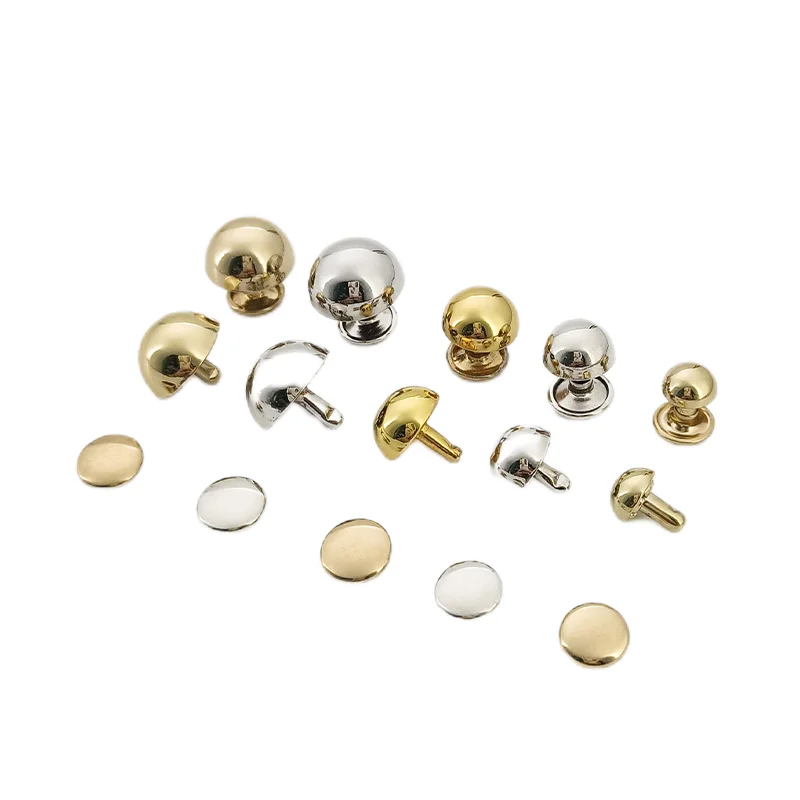 Mushroom nail round rivet clothing luggage accessories double-sided snap button handbag spike feet Clothing jeans rivet