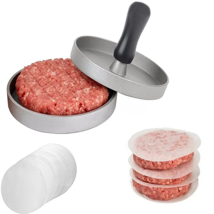 Factory Hot Sale Aluminum Non-stick Stuffed Burger Press Hamburger Patty Maker In Restaurant