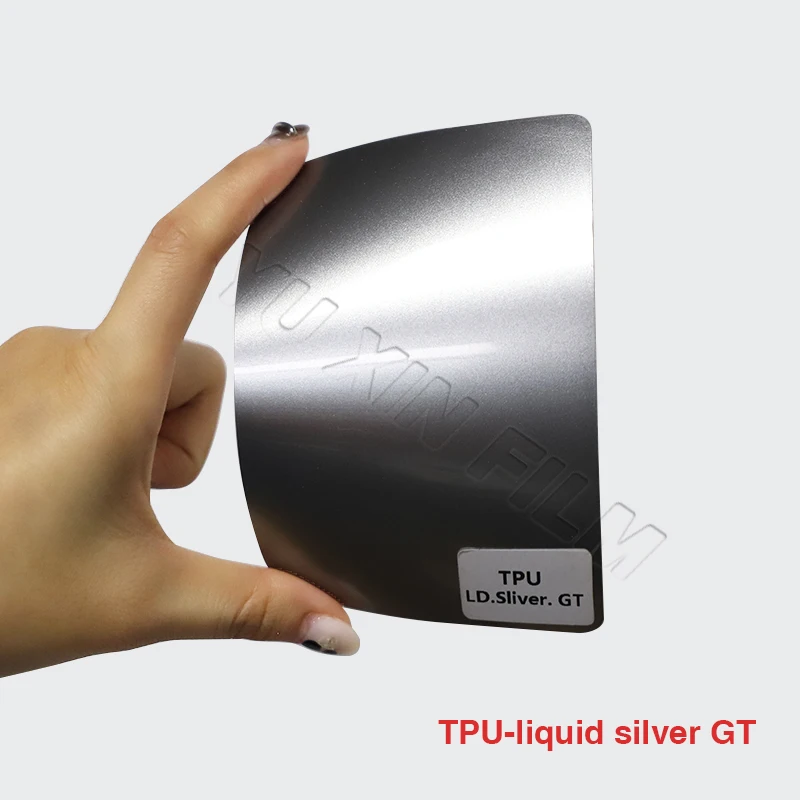 PPF-U Original Color Gt Silverr Factory Wholesale Self Adhesive Glossy Silver Ppf 1.5*15m Car Wrapping Vinyl Film