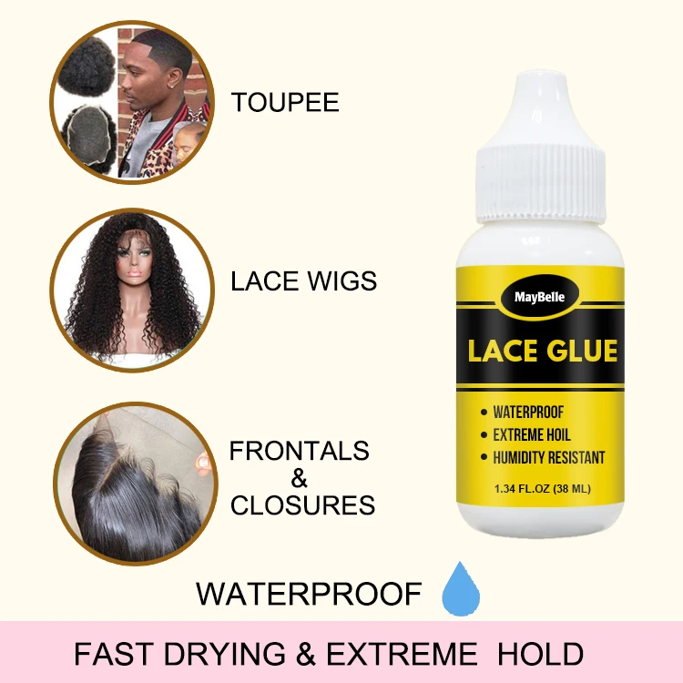 38ml Fruit Scent Strong Hold Glue for Wigs and Hair Systems Lace Waterproof Wig Melting Spray