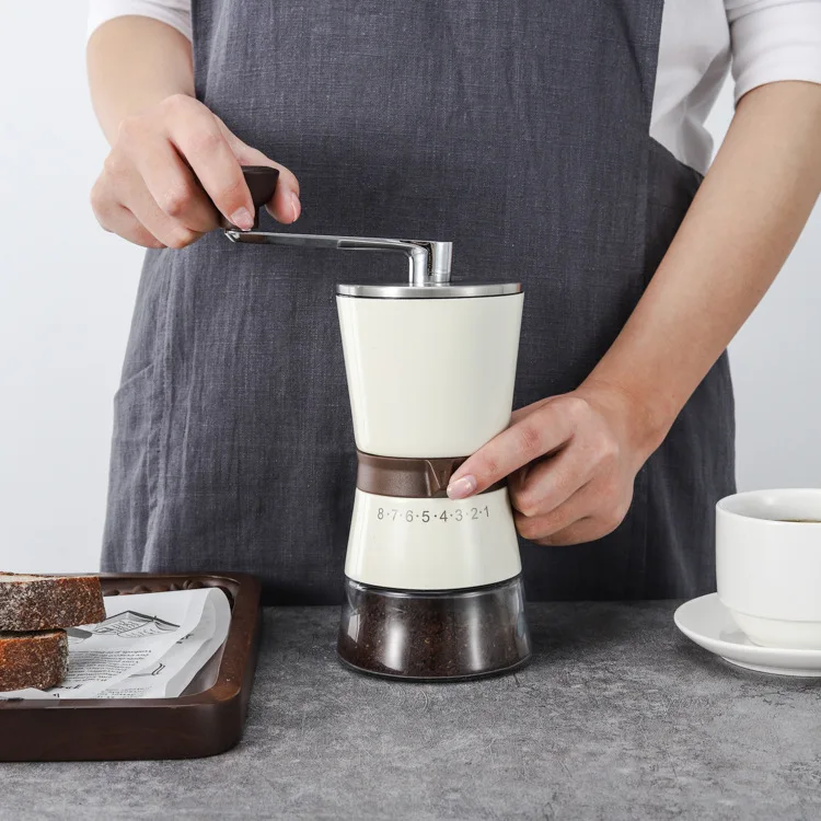Classical 304 Stainless Steel Coffee Bean Stainless Steel Burr Grinder Adjustable Coffee Mill Outdoor Manual Coffee Grinder