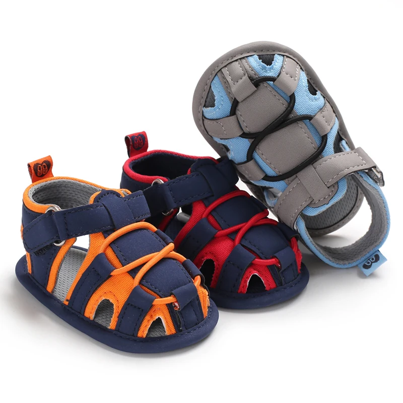 Toddler shoes wholesale 0-12months  boys and girls rubber sole breathable non-slip baby sandals