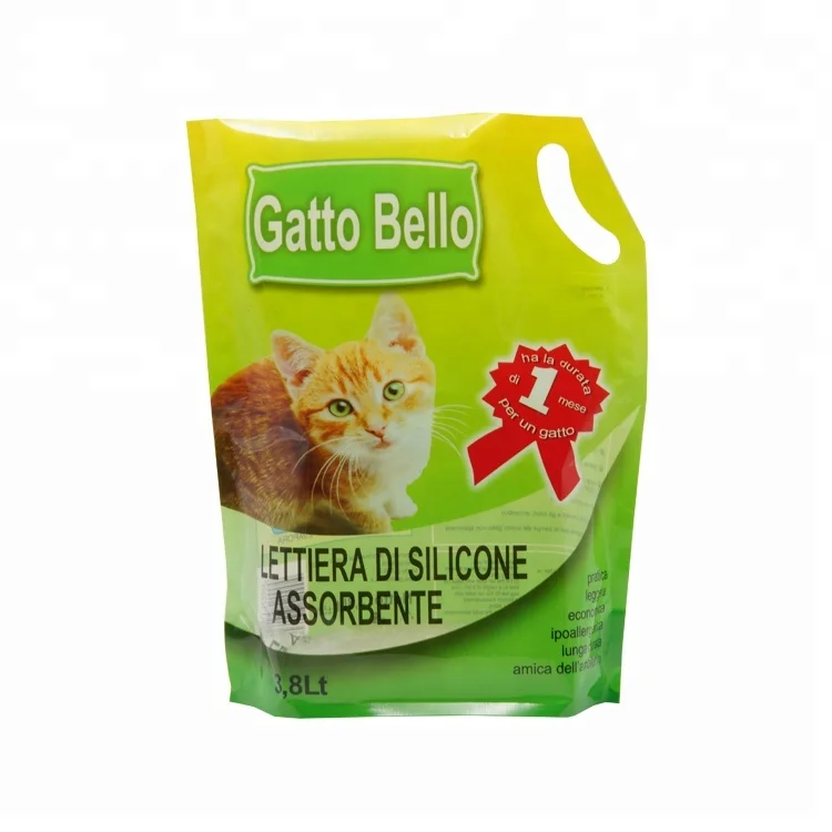 Reusable Heat Seal Plastic Stand Up Packaging China Manufacture Cat Litter Packaging Bag for cat litter