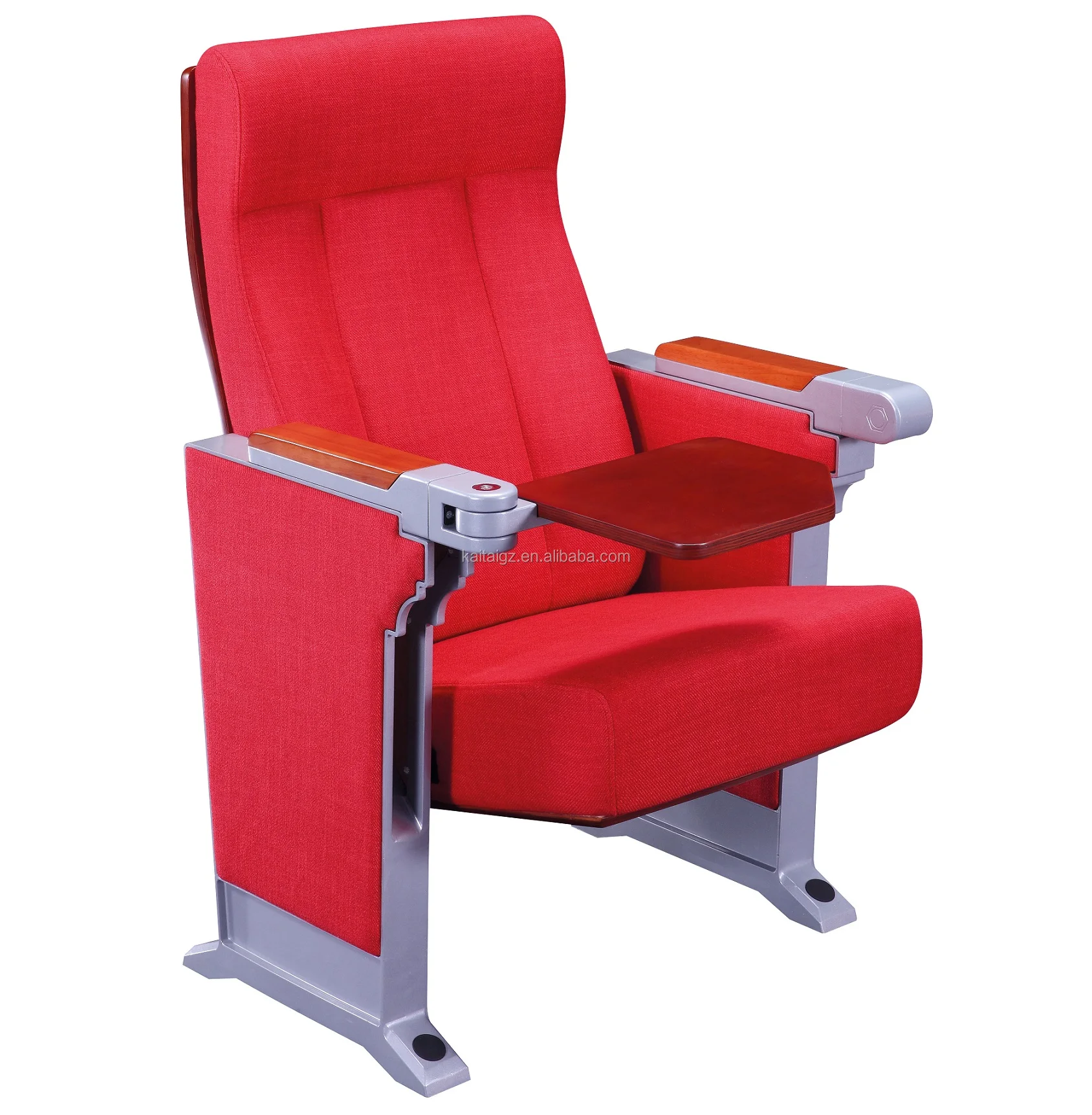 
KT-836B Luxury aluminium alloy auditorium chair/cinema seating/chairs church auditorium with writing table 
