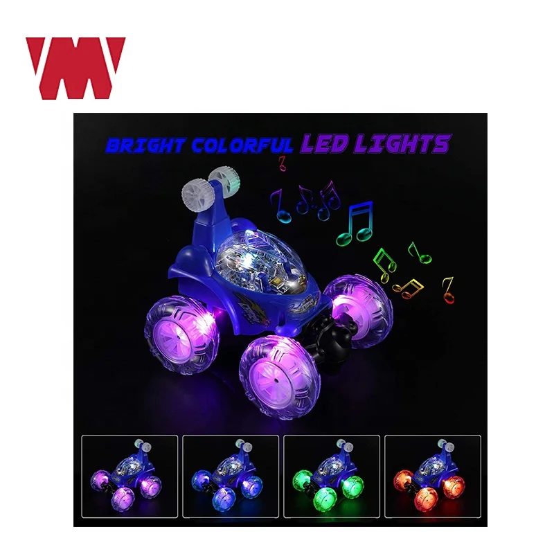 
Amazon hot selling Kids 360 Degree Spinning and Flips stunt toy car remote control car with light and Music kids Christmas Gift 