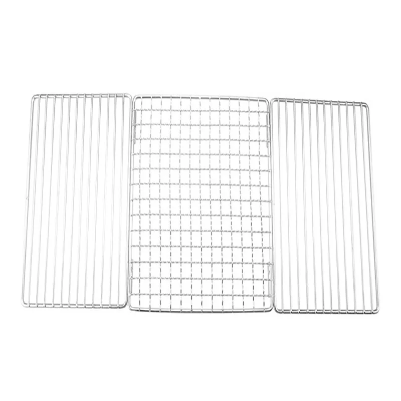 Portable Disposable Pizza Oven Rack Set Fish Net for Camping Tools Barbecue Net Folding Rack BBQ Grill