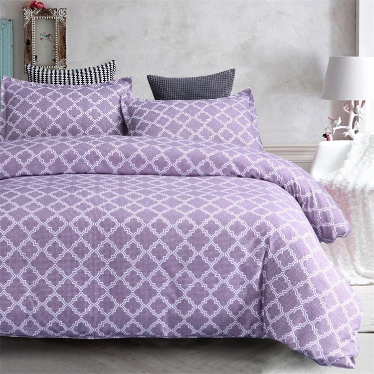 High Quality Luxury Printed Geometric Abstract Bedding Set Super King Size Brushed Microfiber Bed Linen Duvet Cover Set