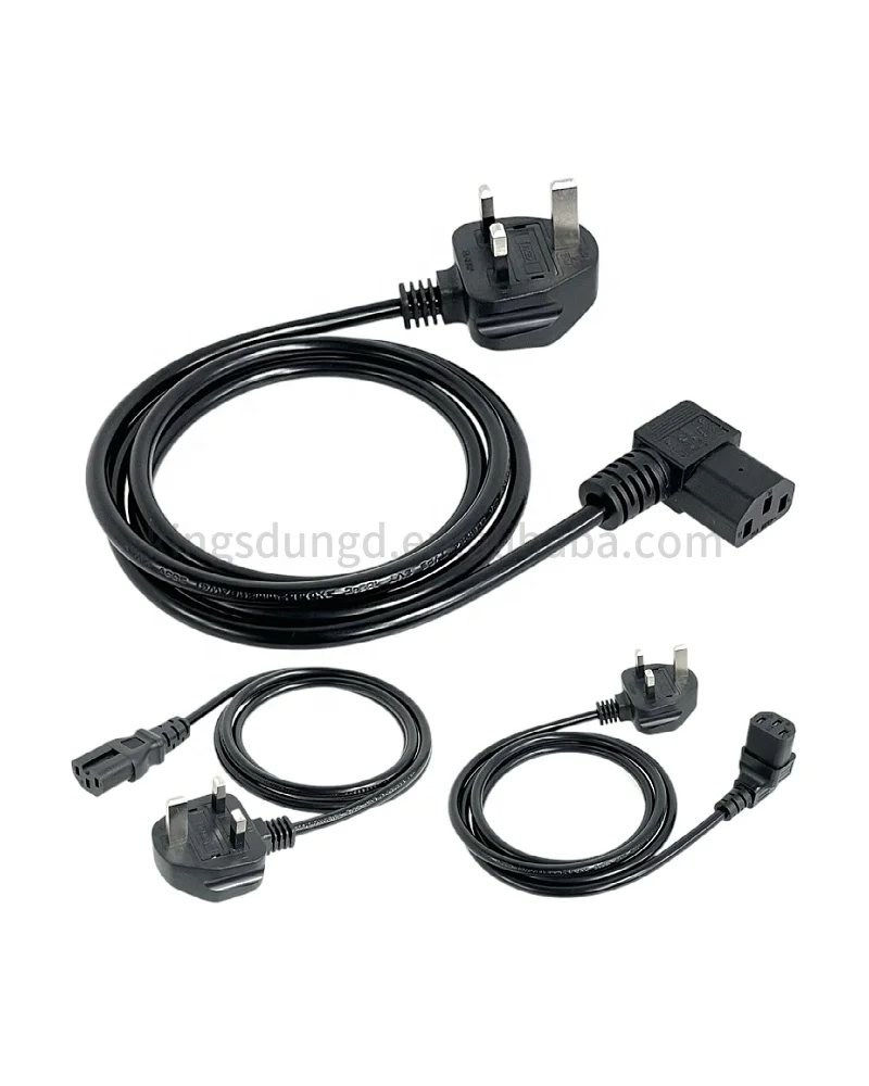 6 foot fused UK BS 3 prong plug to IEC C13 Female End BS1363 Type extension cable power cord